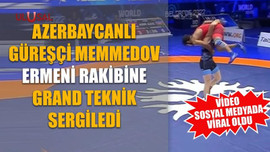 Azerbaycanlı güreşçi Memmedov'un Ermeni rakibine minderi dar etti: Video sosyal medyada viral oldu